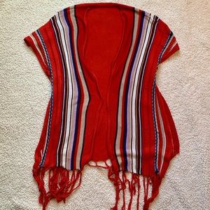 Coachella Festival Fringe Poncho Cardigan